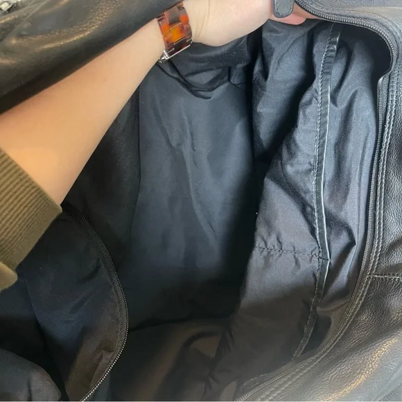 Rustic Town Black Leather Duffel Bag Casanova Travel - Picture 11 of 13